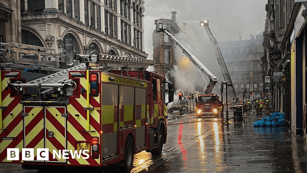 Glasgow Central travel disruption after building destroyed by fire