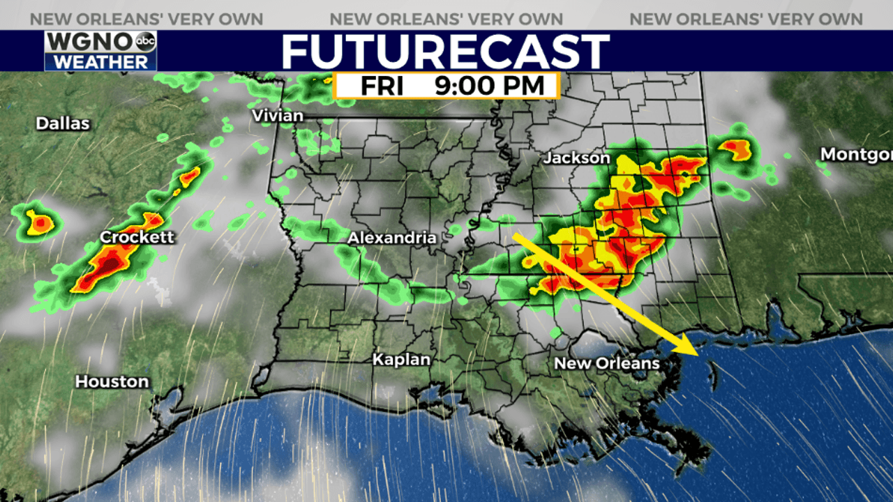 Zurich Classic & Jazz Fest weekend storm timeline