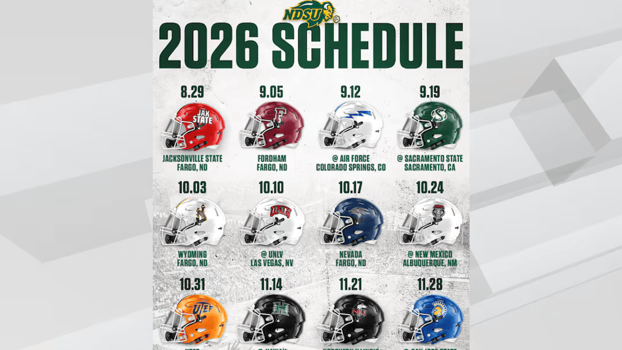 Bison football team reveals schedule for first season at FBS level