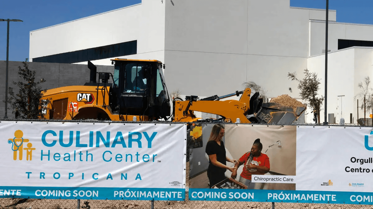 Medical complex takes shape on former high-rise project site near the Orleans