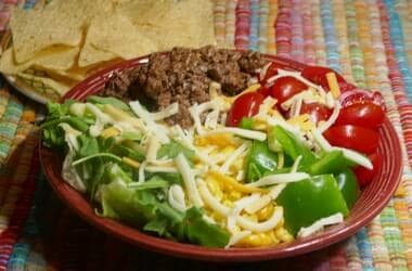 Beef Taco Salad a quick Tex-Mex meal