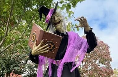 Amazon selling scary $219 Halloween witch with Star of David spell book: ‘The oldest antisemitic smear’